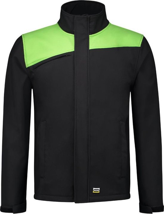 Tricorp Softshell Bicolor Seams 402021 - Homme - Zwart/ Citron Vert - M
