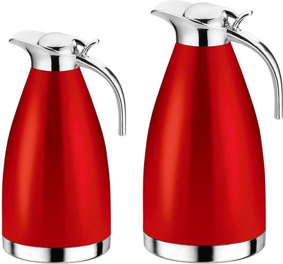 Tijdig Geest steno Royal Swiss - Thermoskan - Set van twee 1,2 liter en 1,6 liter - Thermosfles  (rood) | bol.com