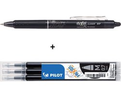Pilot Frixion - Clicker zwart + 3 vullingen - in blister