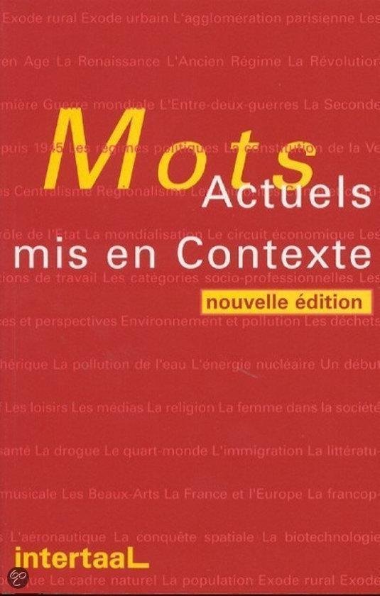 Foto: Mots actuels mis en contexte nouvelle dition