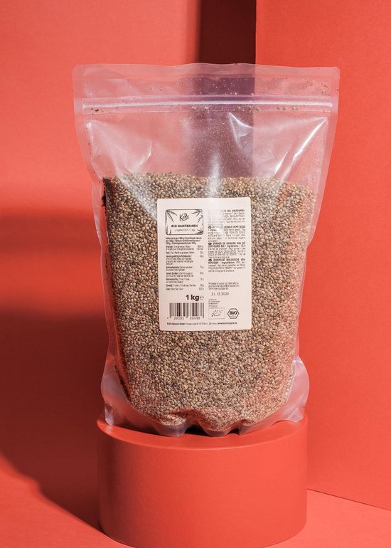 KoRo | Graines de chanvre bio non pelées | 1 kg