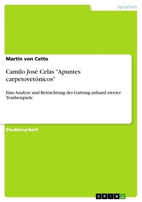Camilo José Celas 'Apuntes carpetovetónicos' - cover