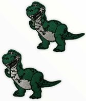 DIno T-Rex strijk embleem - patch - patches - stof & strijk applicatie