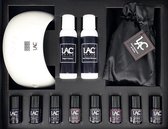 LAC Nails® Gellak starterspakket Galaxy Chic - Complete Salon Manicure at Home - Incl. 5 gel nagellak kleuren - GRATIS manicure handdoek