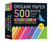 Origami Paper 500 sheets Rainbow Colors 6" (15 cm)