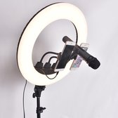 ZB-R18 18 inch Ringlamp met Statief - Smartphone - Dimbare Lamp Schoonheidspecialiste - LED Verlichting - Make up - Verstelbaar - Youtube - Vlog - Tiktok - Twitch