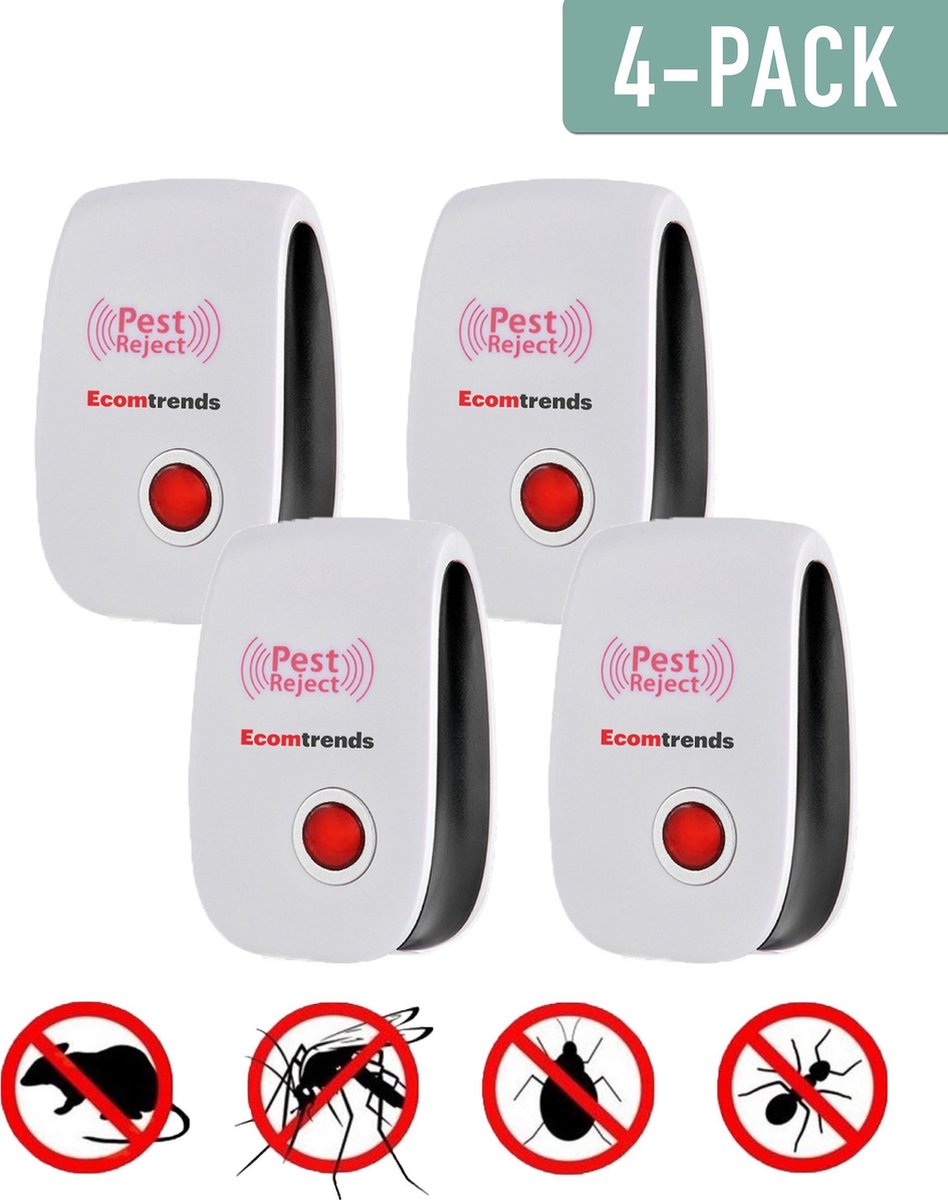 PACK 4 PIECES : Appareil Répulsif Ultrasonique – Anti insectes et