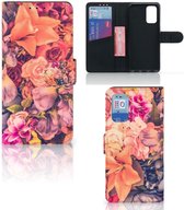Flipcase Samsung Galaxy A32 4G | A32 5G Enterprise Editie Telefoon Hoesje Cadeau voor Moeder Bosje Bloemen