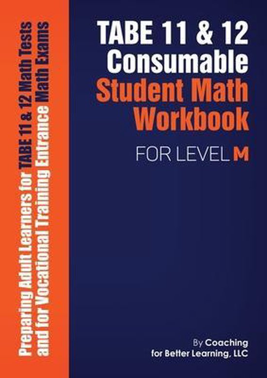 TABE 11 and 12 Consumable Student Math Workbook for Level M - cover