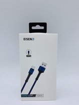 Eisenz USB-C Data- en Laadkabel 1 Meter - 2A Snellader Kabel - Fast en Quick Charge Oplaadkabel - Type C Naar USB-A - Oplaadsnoer Telefoon - Samsung Galaxy en Note S7/8/9 - Sony -