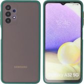 BestCases -  Samsung Galaxy A32 5G Hoesje - Samsung Galaxy A32 5G Hard Case Telefoonhoesje - Samsung Galaxy A32 5G Backcover - Donker Groen