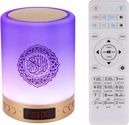 Koran speaker - Bluetooth speaker - Smart speaker - Draadloze luidspeaker - Led  lamp... | bol.com