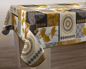 Tafelkleed anti-vlek Patchwork doré rond 160 cm Tafellaken - Decoratieve Tafel Accessoires - Woonkamer Decoratie - Bonne et Plus®