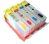 Inktmedia® huismerk - Inktcartridge - Alternatief voor de HP 364 Serie Hervulbare Cartridge 4 stuks met ARC chip