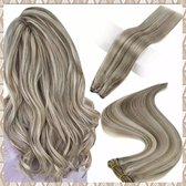 Weave Hair Hairweave weft 100%remy human hair BLOND HAZEL BLEND