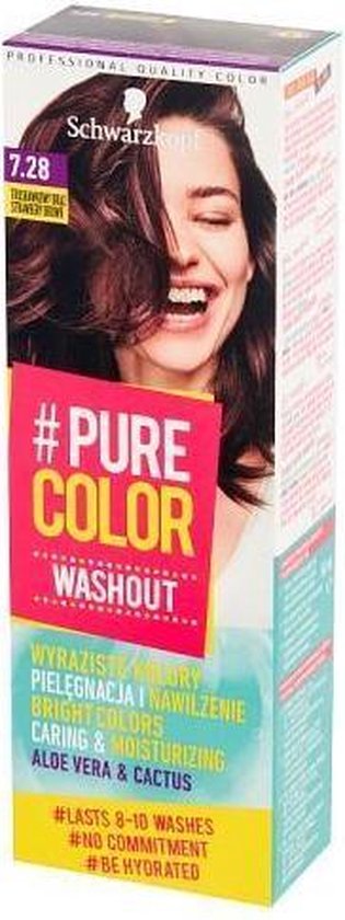 Schwarzkopf #Pure washable paint color washout hair gel 7.28 Strawberry Bronze