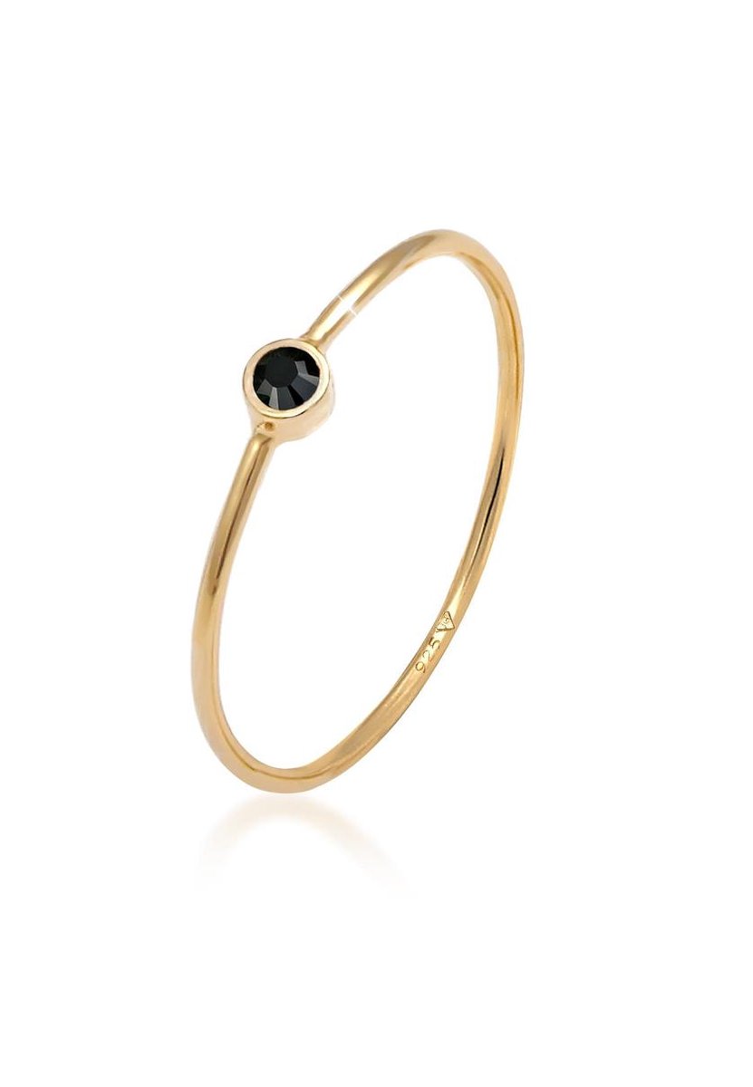 Elli - Ring - Dames Stapelen Minimaal Filigraan met Kristal in 925 Sterling Zilver - Dames