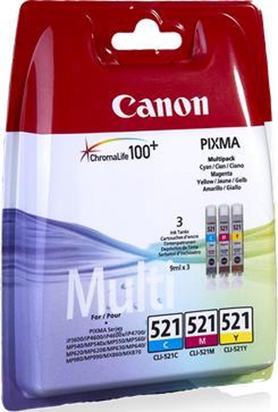 Canon CLI-521 - Inktcartridge / Cyaan / Magenta / Geel - Canon