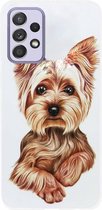 - ADEL Siliconen Back Cover Softcase Hoesje Geschikt voor Samsung Galaxy A72 - Yorkshire Terrier Hond