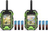 Dickie Toys 201118188 Walkie Talkie Kids Radio Up to 400 m Range 434 MHz Noise Cancelling 2 Pcs/Set Toy 15 cm Includes Batteries 4 Years Black Green