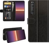 Sony Xperia 1 III hoesje - MobyDefend Wallet Book Case (Sluiting Achterkant) - Zwart - GSM Hoesje - Telefoonhoesje Geschikt Voor Sony Xperia 1 III