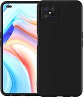 Oppo Reno 4Z 5G hoesje zwart siliconen case hoes cover hoesjes