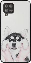 - ADEL Siliconen Back Cover Softcase Hoesje Geschikt voor Samsung Galaxy A42 - Husky Hond