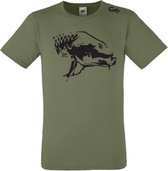 Karper shirt - Karpervissen - CarpFeeling - Karperkop - Olive - Maat M