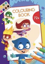 Colouring Book - Kleurboek - Superhelden - Hero's - Actie figuren - 72 Pagina's