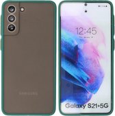 BestCases -  Samsung Galaxy S21 Plus Hoesje - Samsung Galaxy S21 Plus Hard Case Telefoonhoesje - Samsung Galaxy S21 Plus Backcover - Donker Groen