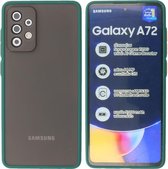 BestCases -  Samsung Galaxy A72 5G Hoesje - Samsung Galaxy A72 5G Hard Case Telefoonhoesje - Samsung Galaxy A72 5G Backcover - Donker Groen