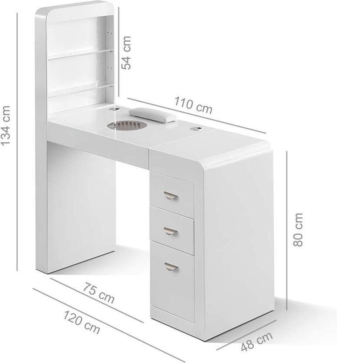 Table de manucure Subazich - Export Mobilier