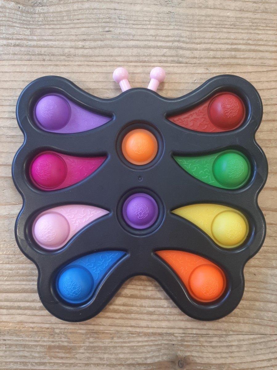 Papillon à chiffres creux - Fidget Toys Pop It Fidget - Chiffre à fossette  simple - Zwart