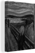 Canvas Schilderij De schreeuw - Edvard Munch - 90x120 cm - Wanddecoratie
