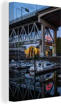 Granville Island à Vancouver près du Canada 40x60 cm - Tirage photo sur toile (Décoration murale salon / chambre)