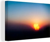 Canvas Schilderij Gloed bij een zonsopkomst - 90x60 cm - Wanddecoratie