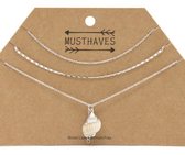 Musthaves - Ketting - gelaagde ketting met schelp