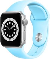 Siliconen watch bandje - Turquoise - 42/44mm - M/L - Series 1 2 3 4 5 6 SE - Geschikt voor Apple Watch