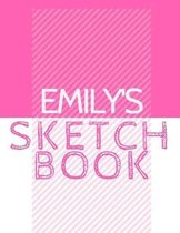 Emily's Sketchbook: Personalized Crayon Sketchbook with Name: 120 Pages
