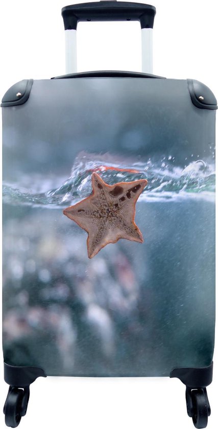 Valise - Étoile de mer sous une déferlante - 35x55x20 cm - Bagage à main -  Trolley | bol.com