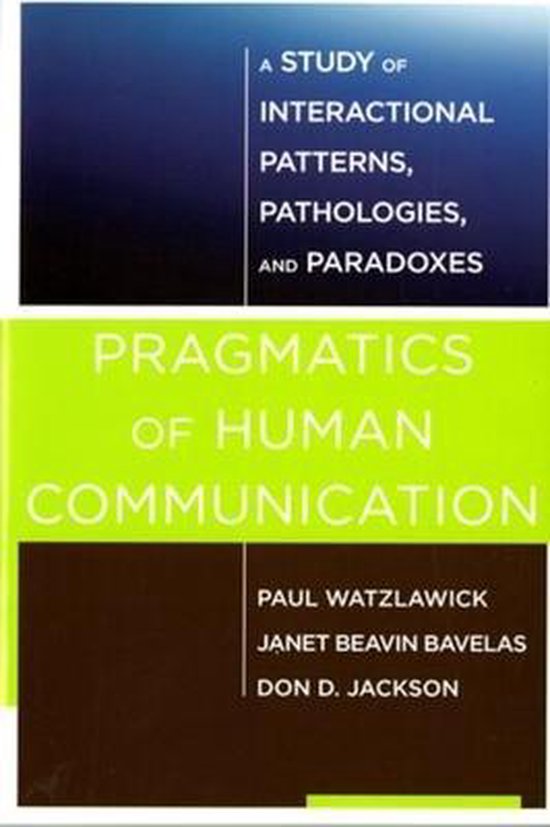 Foto: Pragmatics of human communication a st