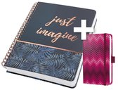 Sigel notitieboek - Jolie Mystic - A4 - spiraal - met gratis Jolie A6 notitieboek - SI-T1214-GA6