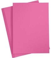 Karton - roze - A4 - 21x29,7cm - 180 grams - Creotime - 20 vellen