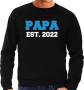Papa est 2022 - sweater zwart voor heren - Aanstaande vader/ papa cadeau M