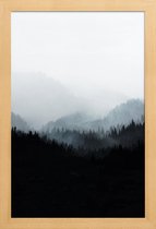 JUNIQE - Poster in houten lijst Woods 5Y -40x60 /Wit & Zwart
