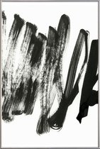 JUNIQE - Poster met kunststof lijst Black On White -60x90 /Wit & Zwart