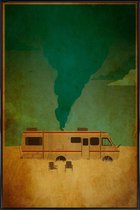 JUNIQE - Poster met kunststof lijst Breaking Bad Cooking -13x18 /Bruin