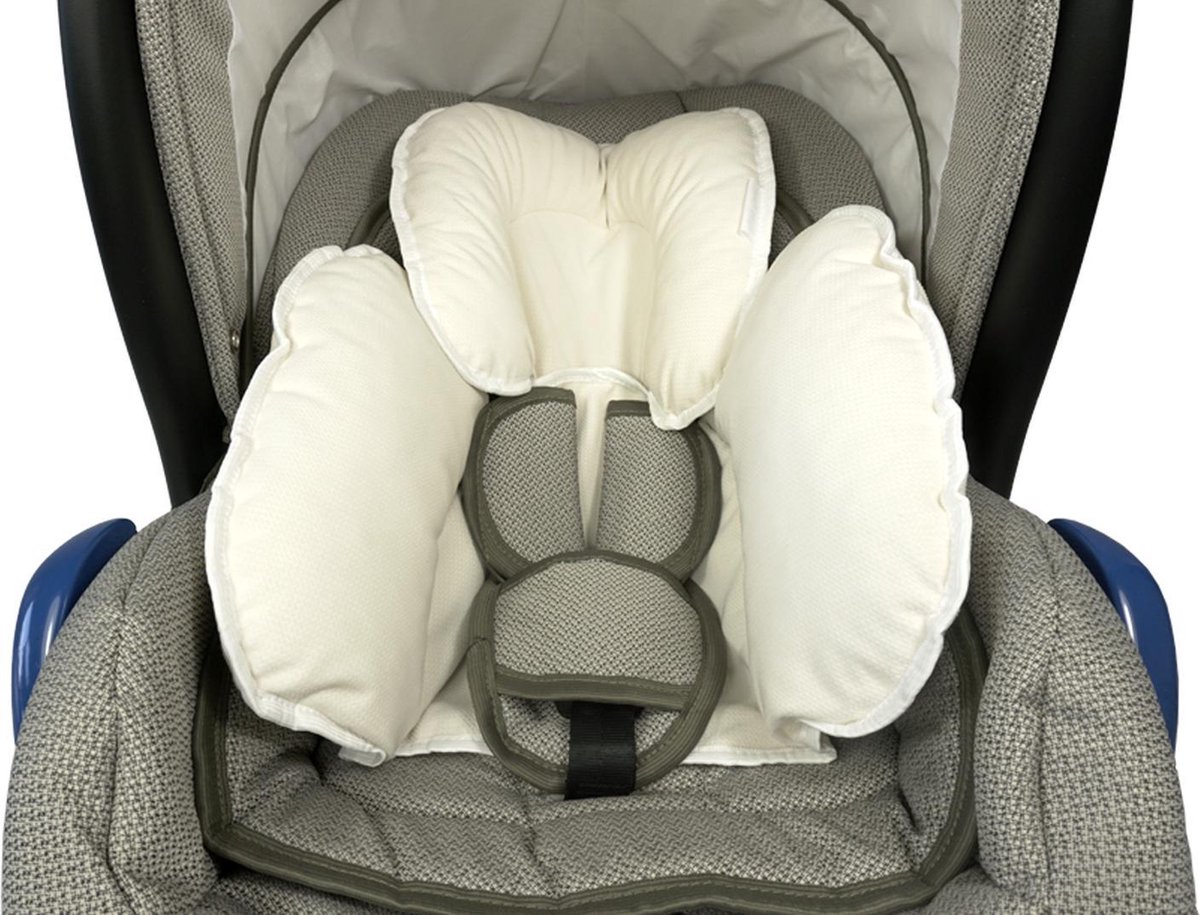 Coussin Réducteur Universel Bébé Gris - 40x80 Cm, Réversible été/hiver, Compatible Poussette, Siège-auto, Chaise Haute