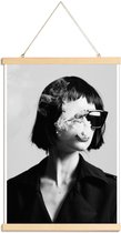 JUNIQE - Posterhanger Smoke III -30x45 /Wit & Zwart