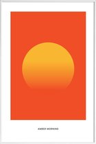 JUNIQE - Poster met kunststof lijst Morning #4 -30x45 /Geel & Oranje